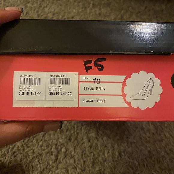 Charlotte Russe “Erin” red heels, size 10 - Picture 10 of 12